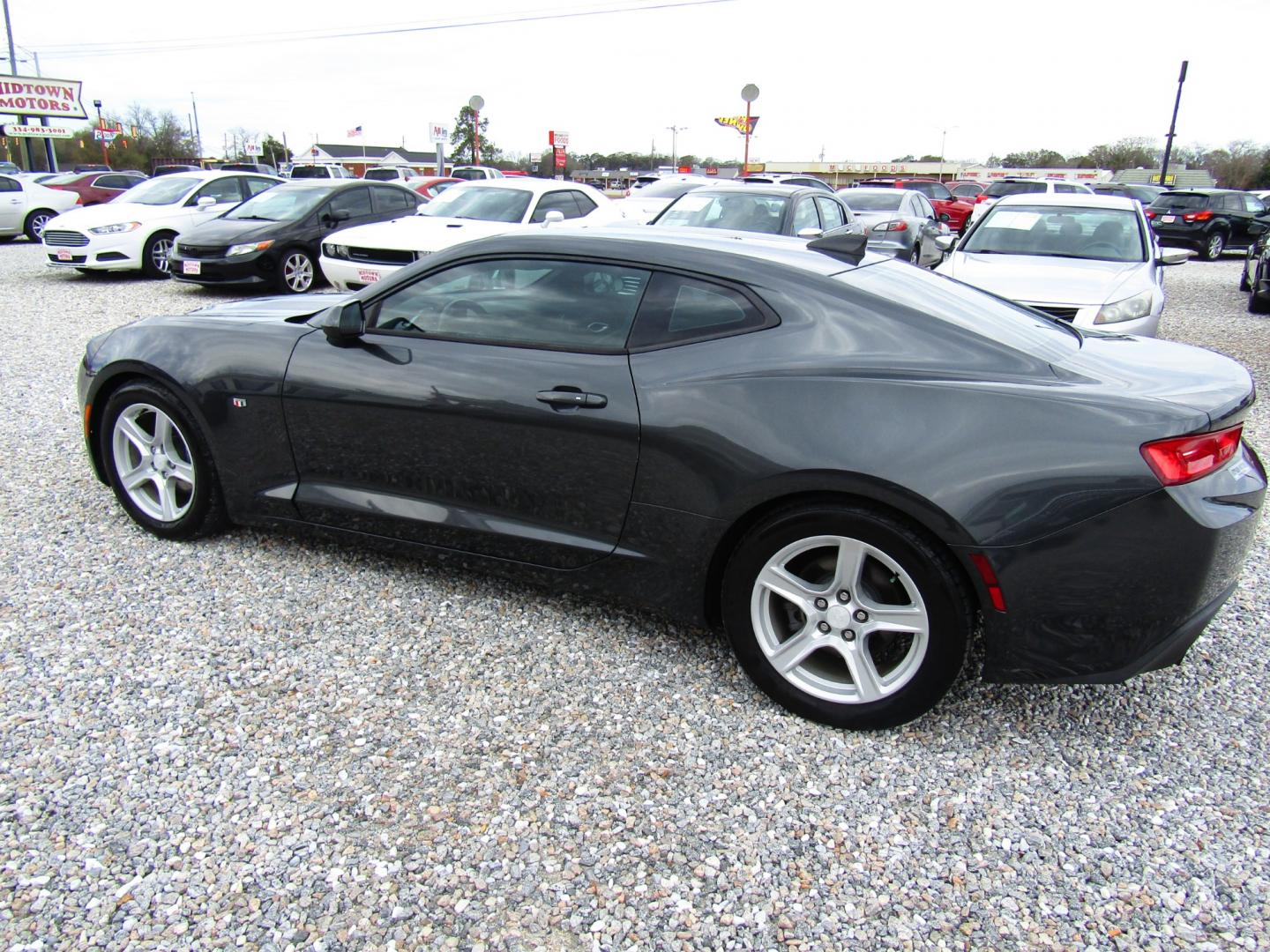 2017 Gray Chevrolet Camaro 1LT Coupe (1G1FB1RX6H0) with an 2.0L L4 DOHC 16V TURBO engine, Automatic transmission, located at 15016 S Hwy 231, Midland City, AL, 36350, (334) 983-3001, 31.306210, -85.495277 - Photo#4